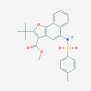 molecular formula C25H25NO5S B491537 Methyl 2-(tert-butyl)-5-(4-methylphenylsulfonamido)naphtho[1,2-b]furan-3-carboxylate CAS No. 329903-85-7