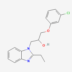 1-(3-chlorophenoxy)-3-(2-ethyl-1H-benzimidazol-1-yl)propan-2-ol