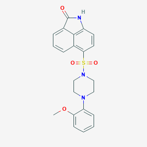 molecular formula C22H21N3O4S B491538 6-((4-(2-methoxyphenyl)piperazin-1-yl)sulfonyl)benzo[cd]indol-2(1H)-one CAS No. 377770-30-4