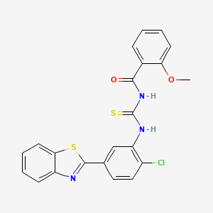 N-{[5-(1,3-benzothiazol-2-yl)-2-chlorophenyl]carbamothioyl}-2-methoxybenzamide