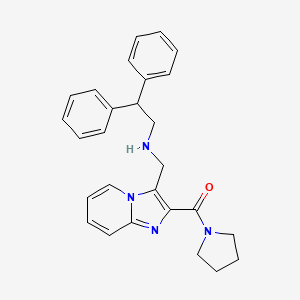 (2,2-diphenylethyl){[2-(1-pyrrolidinylcarbonyl)imidazo[1,2-a]pyridin-3-yl]methyl}amine