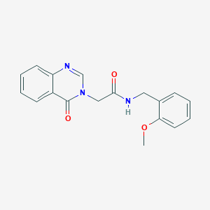 molecular formula C18H17N3O3 B4915426 N-(2-methoxybenzyl)-2-(4-oxoquinazolin-3(4H)-yl)acetamide 