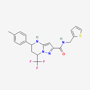 5-(4-methylphenyl)-N-(thiophen-2-ylmethyl)-7-(trifluoromethyl)-4,5,6,7-tetrahydropyrazolo[1,5-a]pyrimidine-2-carboxamide