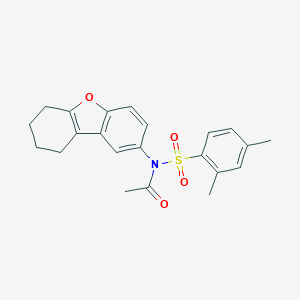 molecular formula C22H23NO4S B491544 N-(2,4-dimethylphenyl)sulfonyl-N-(6,7,8,9-tetrahydrodibenzofuran-2-yl)acetamide CAS No. 518304-23-9