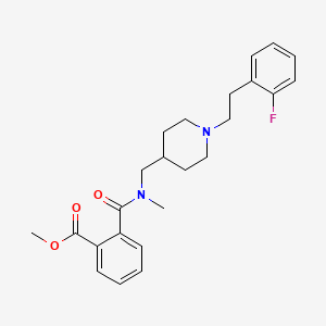 molecular formula C24H29FN2O3 B4915441 methyl 2-{[({1-[2-(2-fluorophenyl)ethyl]-4-piperidinyl}methyl)(methyl)amino]carbonyl}benzoate 