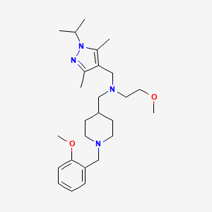 molecular formula C26H42N4O2 B4915448 N-[(3,5-dimethyl-1-propan-2-ylpyrazol-4-yl)methyl]-2-methoxy-N-[[1-[(2-methoxyphenyl)methyl]piperidin-4-yl]methyl]ethanamine 