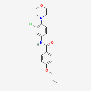 N-[3-chloro-4-(4-morpholinyl)phenyl]-4-propoxybenzamide