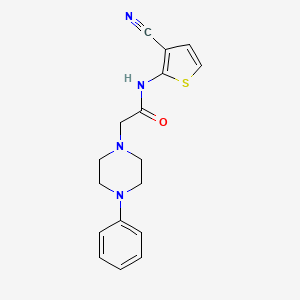 molecular formula C17H18N4OS B4915465 N-(3-cyanothiophen-2-yl)-2-(4-phenylpiperazin-1-yl)acetamide 