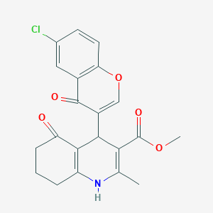 methyl 4-(6-chloro-4-oxo-4H-chromen-3-yl)-2-methyl-5-oxo-1,4,5,6,7,8-hexahydroquinoline-3-carboxylate