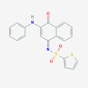 molecular formula C20H14N2O3S2 B491549 N-(3-anilino-4-oxo-1(4H)-naphthalenylidene)-2-thiophenesulfonamide CAS No. 518055-25-9