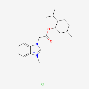 (5-Methyl-2-propan-2-ylcyclohexyl) 2-(2,3-dimethylbenzimidazol-3-ium-1-yl)acetate;chloride