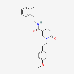 1-[2-(4-methoxyphenyl)ethyl]-N-[2-(2-methylphenyl)ethyl]-6-oxo-3-piperidinecarboxamide