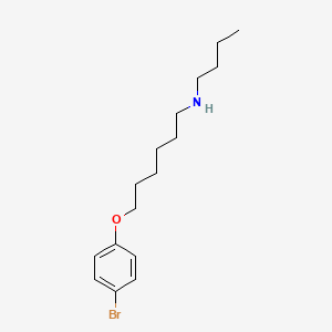 molecular formula C16H26BrNO B4915502 6-(4-bromophenoxy)-N-butylhexan-1-amine 