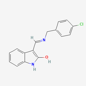 3-{[(4-chlorobenzyl)amino]methylene}-1,3-dihydro-2H-indol-2-one