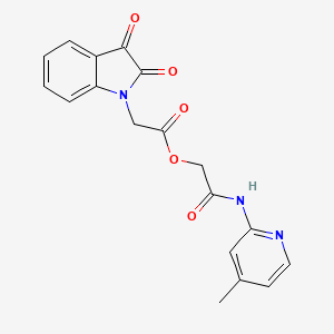 [2-[(4-Methylpyridin-2-yl)amino]-2-oxoethyl] 2-(2,3-dioxoindol-1-yl)acetate