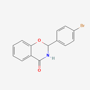 molecular formula C14H10BrNO2 B4915592 2-(4-BROMOPHENYL)-3,4-DIHYDRO-2H-1,3-BENZOXAZIN-4-ONE 