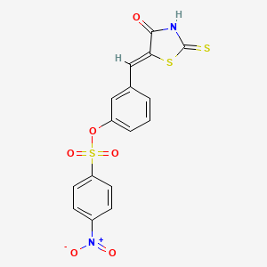 molecular formula C16H10N2O6S3 B4915614 3-[(4-oxo-2-thioxo-1,3-thiazolidin-5-ylidene)methyl]phenyl 4-nitrobenzenesulfonate 