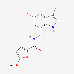 N-[(5-fluoro-2,3-dimethyl-1H-indol-7-yl)methyl]-5-methoxy-2-furamide