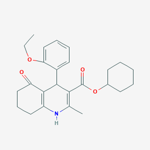 Cyclohexyl 4-(2-ethoxyphenyl)-2-methyl-5-oxo-1,4,5,6,7,8-hexahydroquinoline-3-carboxylate