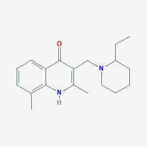 molecular formula C19H26N2O B4915676 3-[(2-ethyl-1-piperidinyl)methyl]-2,8-dimethyl-4-quinolinol 