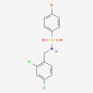 molecular formula C13H10BrCl2NO2S B4915686 4-bromo-N-(2,4-dichlorobenzyl)benzenesulfonamide 