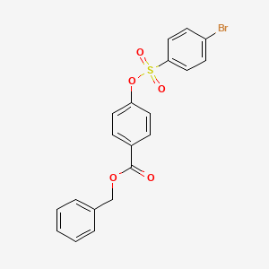 molecular formula C20H15BrO5S B4915718 Benzyl 4-[(4-bromobenzenesulfonyl)oxy]benzoate 