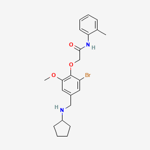 2-{2-bromo-4-[(cyclopentylamino)methyl]-6-methoxyphenoxy}-N-(2-methylphenyl)acetamide