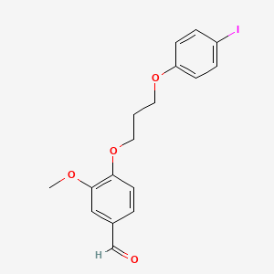 molecular formula C17H17IO4 B4915747 4-[3-(4-iodophenoxy)propoxy]-3-methoxybenzaldehyde 