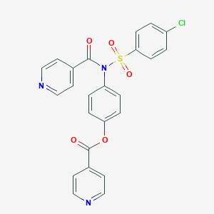 molecular formula C24H16ClN3O5S B491576 4-[[(4-Chlorophenyl)sulfonyl](isonicotinoyl)amino]phenyl isonicotinate CAS No. 518330-33-1