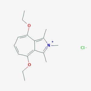 4,8-Diethoxy-1,2,3-trimethylcyclohepta[c]pyrrol-2-ium;chloride