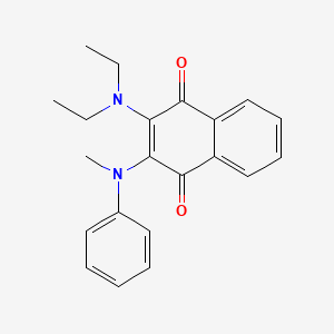 molecular formula C21H22N2O2 B4915792 2-(Diethylamino)-3-[methyl(phenyl)amino]-1,4-dihydronaphthalene-1,4-dione 