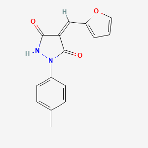 molecular formula C15H12N2O3 B4915794 4-(2-呋喃亚甲基)-1-(4-甲基苯基)-3,5-吡唑烷二酮 CAS No. 418804-46-3