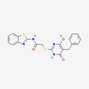 N-(1,3-benzothiazol-2-yl)-2-[(5-benzyl-4-hydroxy-6-oxo-1H-pyrimidin-2-yl)sulfanyl]acetamide