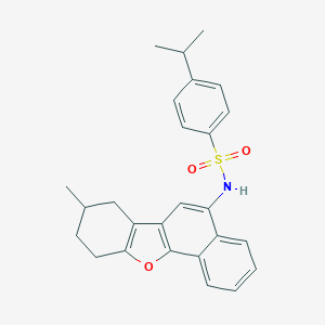 molecular formula C26H27NO3S B491585 4-isopropyl-N-(8-methyl-7,8,9,10-tetrahydronaphtho[1,2-b][1]benzofuran-5-yl)benzenesulfonamide CAS No. 518321-71-6