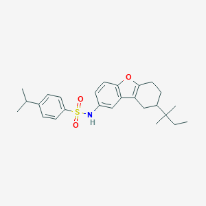molecular formula C26H33NO3S B491586 N-[8-(2-methylbutan-2-yl)-6,7,8,9-tetrahydrodibenzofuran-2-yl]-4-propan-2-ylbenzenesulfonamide CAS No. 518321-73-8