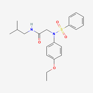 molecular formula C20H26N2O4S B4915873 N~2~-(4-ethoxyphenyl)-N~1~-isobutyl-N~2~-(phenylsulfonyl)glycinamide 