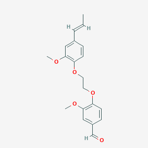 molecular formula C20H22O5 B4915877 3-methoxy-4-{2-[2-methoxy-4-(1-propen-1-yl)phenoxy]ethoxy}benzaldehyde 