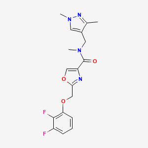 molecular formula C18H18F2N4O3 B4915880 2-[(2,3-difluorophenoxy)methyl]-N-[(1,3-dimethyl-1H-pyrazol-4-yl)methyl]-N-methyl-1,3-oxazole-4-carboxamide 