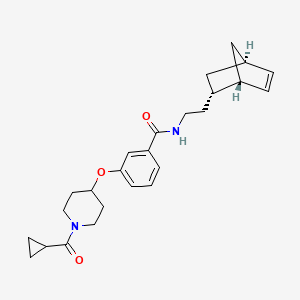 N-{2-[(1S*,2S*,4S*)-bicyclo[2.2.1]hept-5-en-2-yl]ethyl}-3-{[1-(cyclopropylcarbonyl)-4-piperidinyl]oxy}benzamide