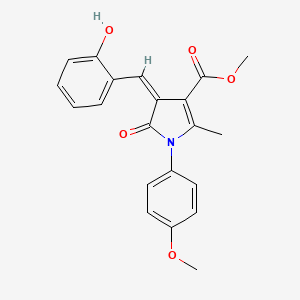 methyl (4Z)-4-(2-hydroxybenzylidene)-1-(4-methoxyphenyl)-2-methyl-5-oxo-4,5-dihydro-1H-pyrrole-3-carboxylate