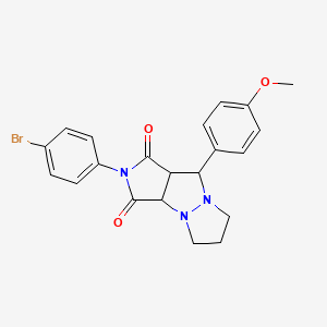 molecular formula C21H20BrN3O3 B4915913 2-(4-bromophenyl)-9-(4-methoxyphenyl)tetrahydro-5H-pyrazolo[1,2-a]pyrrolo[3,4-c]pyrazole-1,3(2H,3aH)-dione CAS No. 6371-47-7