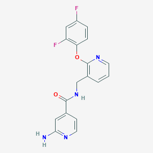 molecular formula C18H14F2N4O2 B4915926 2-amino-N-{[2-(2,4-difluorophenoxy)-3-pyridinyl]methyl}isonicotinamide 