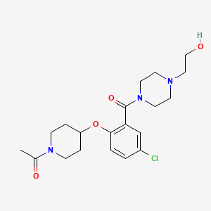 molecular formula C20H28ClN3O4 B4915939 2-(4-{2-[(1-acetyl-4-piperidinyl)oxy]-5-chlorobenzoyl}-1-piperazinyl)ethanol 