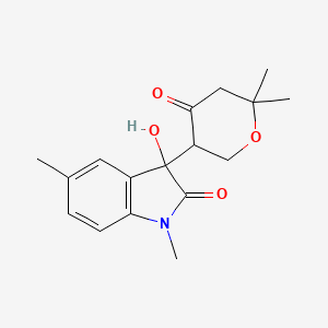 3-(6,6-dimethyl-4-oxotetrahydro-2H-pyran-3-yl)-3-hydroxy-1,5-dimethyl-1,3-dihydro-2H-indol-2-one