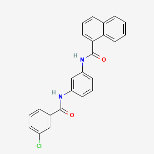 molecular formula C24H17ClN2O2 B4915969 N-[3-[(3-chlorobenzoyl)amino]phenyl]naphthalene-1-carboxamide 