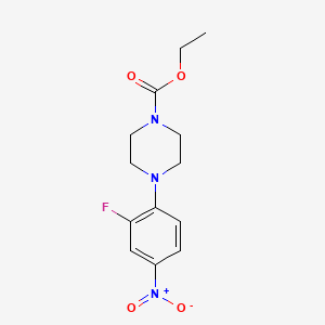 molecular formula C13H16FN3O4 B4915972 Ethyl 4-(2-fluoro-4-nitrophenyl)piperazine-1-carboxylate 