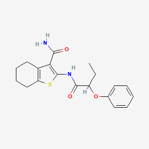 molecular formula C19H22N2O3S B4915978 2-[(2-phenoxybutanoyl)amino]-4,5,6,7-tetrahydro-1-benzothiophene-3-carboxamide 