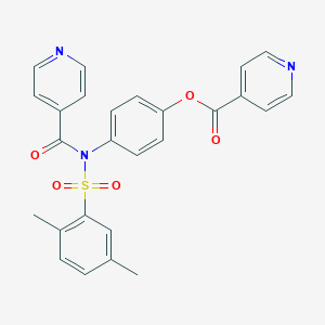 4-[[(2,5-Dimethylphenyl)sulfonyl](isonicotinoyl)amino]phenyl isonicotinate