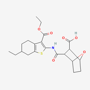 3-({[3-(ethoxycarbonyl)-6-ethyl-4,5,6,7-tetrahydro-1-benzothien-2-yl]amino}carbonyl)-7-oxabicyclo[2.2.1]heptane-2-carboxylic acid