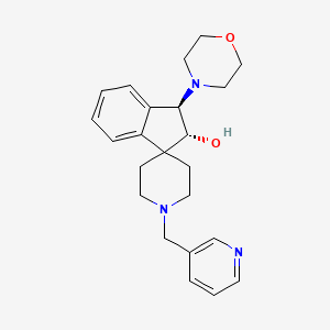 molecular formula C23H29N3O2 B4916012 (1R,2R)-1-morpholin-4-yl-1'-(pyridin-3-ylmethyl)spiro[1,2-dihydroindene-3,4'-piperidine]-2-ol 